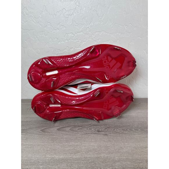 Adidas Icon 7 Boost Baseball Cleats Metal Size 6.5 Red White New With Tags - Picture 7 of 8